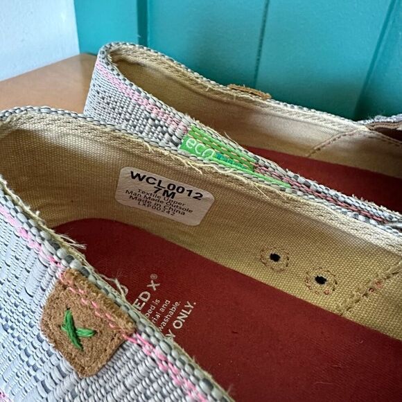 Twist X Women’s Breast Cancer Awareness Grey and Pink EcoTWX Slip on Casual Shoe - Picture 4 of 8